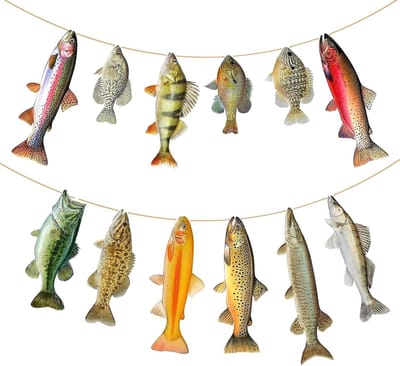 Vissersfeest Decoratie Banner - Hoogwaardige Karton - 12 Verschillende Vissen - Perfect voor Verjaardagen - ShopVlot