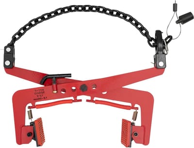 Stoeprandtang heftang - Steen verplaats tang - Zwaar materiaal tillen - Zelfspannend schaarontwerp - 200 kg capaciteit - Rood