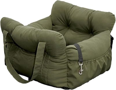 Hondenautostoel voor Kleine en Middelgrote Honden, Draagbare Autostoel met Opbergvakken, Hondenautostoel die Ook Als Reisbed Kan Dienen, Veilige Autostoel voor Puppy's. (70 * 60 * 33cm)