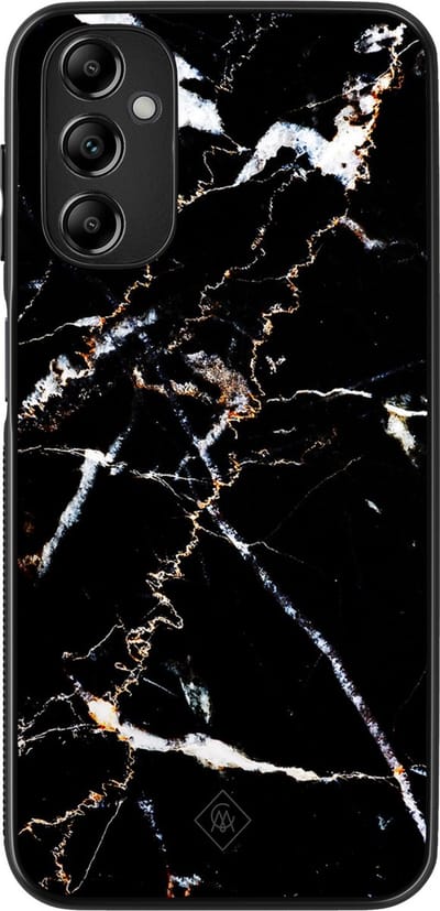 Casimoda® hoesje - Geschikt voor Samsung Galaxy A14 5G - Marmer Zwart - Zwart TPU Backcover - Marmer - Zwart