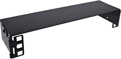 Muurbeugel voor 10 inch componenten | 7,6 cm diep | max. 10 kg | 1U | zwart