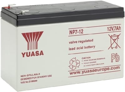 Loodaccu - Oplaadbare batterij - Energie opslag - Gesloten systeem - 7 Ah - Zwart