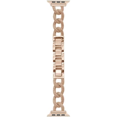123watches bandje Chain - staal - rose goud - 44 · 45 · 46 & 49 mm - Geschikt voor Apple Watch series 1/2/3/4/5/6/7/8/9/10/11/12/SE/SE2/SE3/Ultra/Ultra 2/Ultra 3/Ultra 4