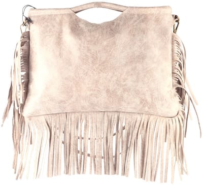 Giuliano Suede handtas Brielle - Suede - Dames - Made in Italy - Beige