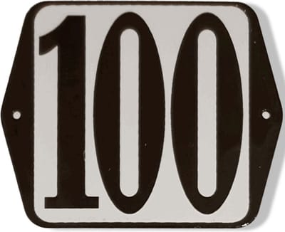 Huisnummer standaard nummer 100