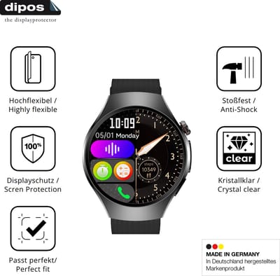 dipos – 2x Beschermfolie geschikt voor FITVII MT116-01-1 | 3D Full Cover Screenprotector | 100% Passend