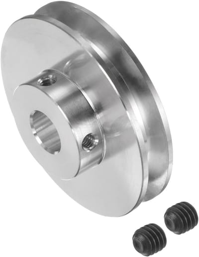 Dailygoody - Katrol - Aluminiumlegering - Riemschijf V - 50 mm - Ronde PU-riemen - Voor industriële toepassingen - Geschikt voor diverse configuraties