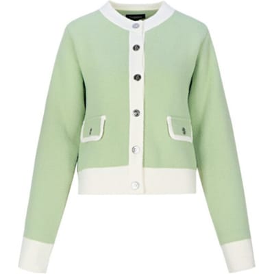 G-Maxx jasje Maisy knit - Moss/Woolwhite