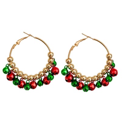 Oorringen- gekleurd- kerst -belletjes-Charme Bijoux