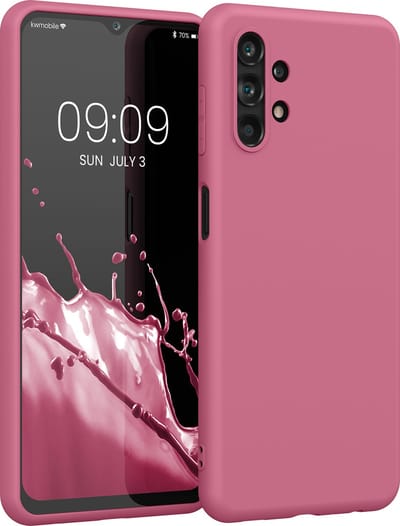 kwmobile telefoonhoesje geschikt voor Samsung Galaxy A13 4G - Hoesje voor smartphone - Back cover in donkerroze