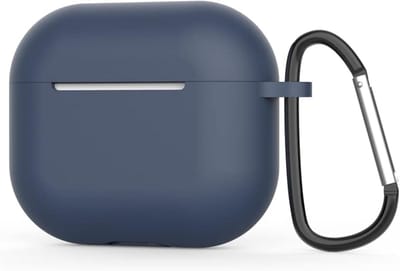 Beschermhoes voor Hoofdtelefoonhoes met Karabijnhaak Zacht Siliconen Zichtbare LED Draadloos Opladen Blauw