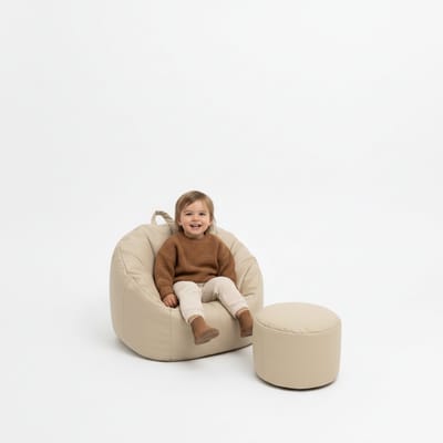 HENVAE® Zitzak en Poef - Kinderzitzak - Stoel - met Voetenbank - Kinderfauteuil - Kinder Zitzak - Indoor Sofa - Zitzak Kind - Kinderkamer Bean bag