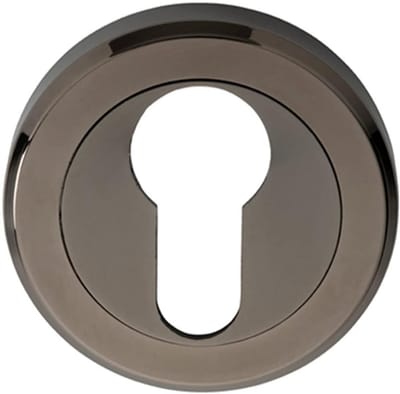 Cilinderplaat Cover - Rozet Deurbeslag - Deur Beveiligen - Verborgen Bevestiging - 50mm Profiel - Zwart Nikkel