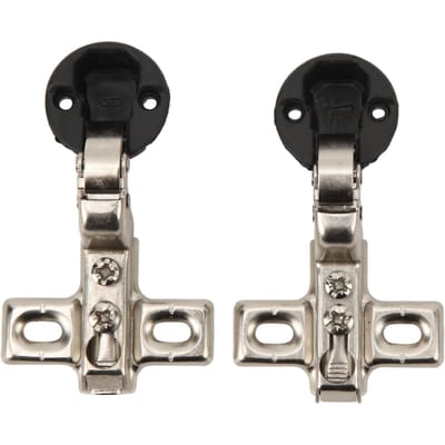 2 mini charnières pour porte vitrée, trou de 26 mm