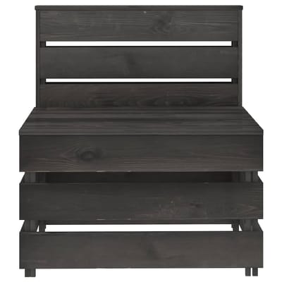 vidaXL - Tuinmiddenbank - pallet - geïmpregneerd - grenenhout - grijs