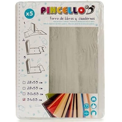 Couverture de livre adhésive - BIG-S3600273 - blanc - papier 31 x 53 cm - lot 5 feuilles blanc