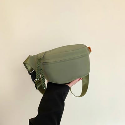 Mode Crossbody Borsttas Canvas Casual Tas Dames Nieuwe Trendy Casual Sport Niche Modieuze Effen Kleur Heuptas gray