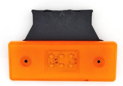 10pcs 6 LED orange 24V side marker lights with holders for trailer truck caravan