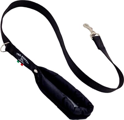 Tre Ponti Looplijn Primo Single Handled - Hondenriem - 110 cm Zwart