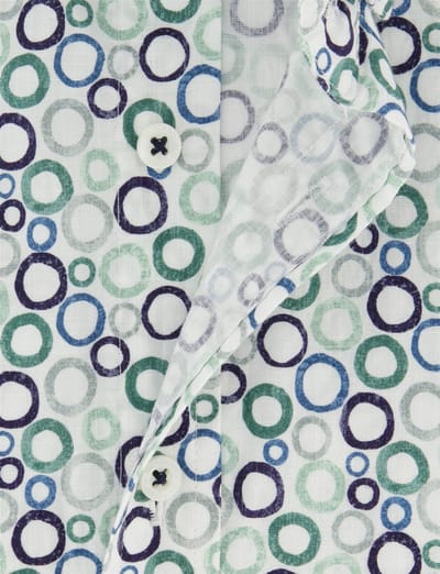 Groen blauw geprint overhemd Giordano Regular Fit met stippen