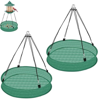 Vogelzaadvanger Dienblad - Vogelvoer Ring - Vogels Voeren - Universele Pasvorm - 50 cm - Groen
