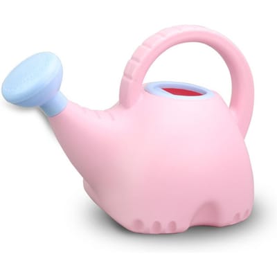 Kindergieter in de vorm van een olifant, schattige plastic gieter, tuinspeelgoed, 1,5 liter, blauw roze