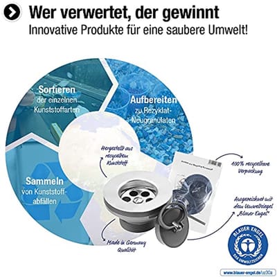 Vuurventiel voor afvoer - Gerecycled kunststof met 100% recyclebare verpakking - 1 1/2 inch