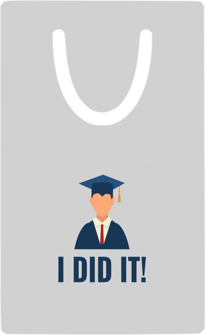 Hacebo® - I did it! metalen boekenlegger- Geslaagd - iemand die is geslaagd - gelukt - gefeliciteerd - examen - school - diploma gehaald - cadeau - kado - geschenk - gift Bladwijzer boekenleggers - 7.6 cm x 5cm