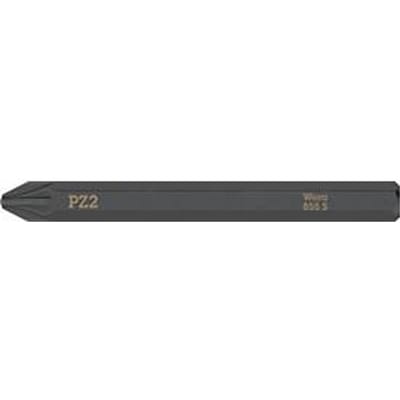 WERA Bit 855 S PZ 2, 70 mm lengte, 1/4 inch aandrijving, extra taai, DIN ISO 1173, 5 stuks