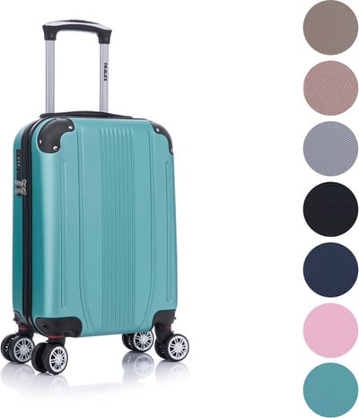 TRALEX - Levante - Kleine Handbagage - 27L - 51x34x20cm - ABS - Harde schaal - Cijferslot - Lichtgewicht - Flexibel - Duurzaam - Stille (rubberen) wielen - Dubbele Spinner-wielen - Lichtgroen