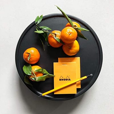 Set van 8 nietjes nr. 11 in zwart, oranje en wit - A7 formaat - 80 afneembare vellen - duurzaam en stijlvol