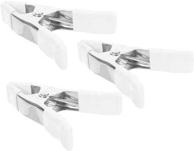 Dailygoods- Achtergrondklemmen 3 stuks - Veerklemmen - Houtbewerkingsklemmen - Robuuste Klemmen - Klemmen voor Achtergrondstandaard - Chroom/PVC Kunststof.
