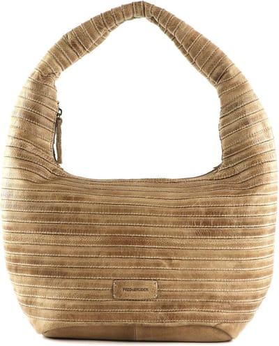 FREDsBRUDER Leren Schoudertas Lift Hobo Sand Beige