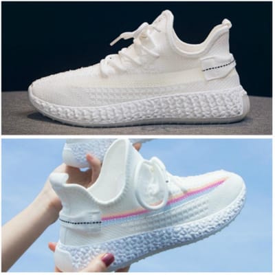 Kokos Schoenen Dames Sport Zomer Ademend Nieuw Wild Ins Trend Papa Sterrenhemel Wit Hardloopschoenen 39 gray