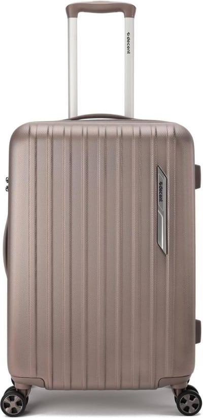 Decent PARADISO Middenmaat koffer 66x40x25 - Middelmaat trolley - Lichtgewicht koffer - Reiskoffer - Veilig TSA Cijferslot – Champagne