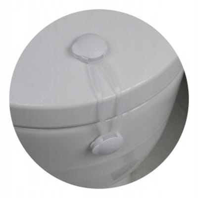 Unicell - Toiletdeksel Beveiliging - Wit - 2 Stuks - ABS Materiaal