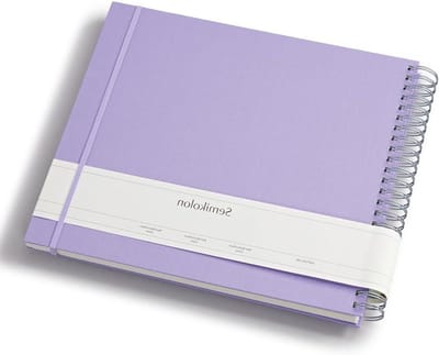 Spiraalalbum Maxi - Fotoboek Plakboek - Herinneringen bewaren - Met linnen bekleding - 345 x 30 cm - Lila Zijde