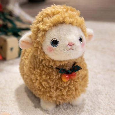 25 cm Mignon Doux Obéissant Agneau Peluches Douces Poupées Peluches Mianmian Mouton Peluche Jouets pour Bébés Cadeaux Pour Enfants Décoration de Maison 25cm beige