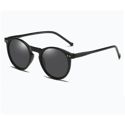 Gepolariseerde Zonnebril Heren Dames Designer Retro Ronde Zonnebril Vintage Heren Dames Bril UV400 black