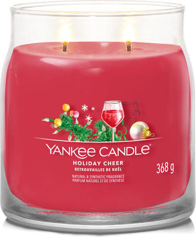 Yankee Candle - Holiday Cheer Medium Geurkaars - 50 branduren - 2 lonten