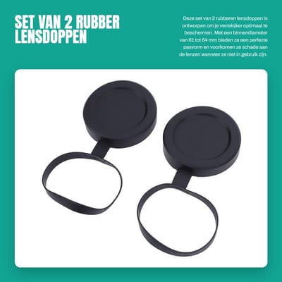 Dailygoods- Lensdop 61-64 mm - Rubber Oogcupkap - Beschermende Lensafdekking - Weersbestendig - Gemakkelijk te Bevestigen - Nauwkeurige Pasvorm - Objectieflensdop