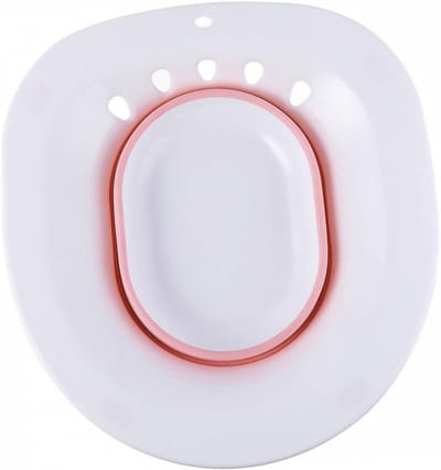 Zitbad Toilet - Bidet Toilet Bovenstuk - Persoonlijke Hygiëne - Opvouwbaar Ontwerp - 39 x 36 x 12 cm - Roze