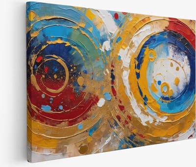 Saammp Muurcirkel Hout - Tijger in de zon - Natuur - Dieren - Ø 80 - Wandcirkel - Wanddecoratie Cirkel - muurdecoratie Woonkamer - Slaapkamer decoratie - Rond Schilderij