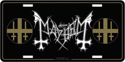 Mayhem - Logo Metalen wandbord - Zwart