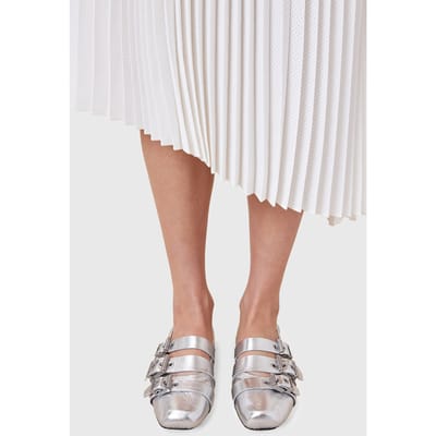 AllSaints Aurora Metallic Shoe Silver Taglia: 36 | Ballerine Outlet | Donna | Grigio