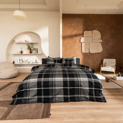 Kayori Mondo Dekbedovertrek Tencel - 260x200-220 + 2 slopen - Lits-jumeaux - Zacht & Verkoelend - Zwart