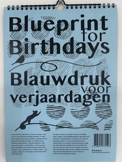 Made Sustained Blauwdruk voor verjaardagen verjaardagskalender