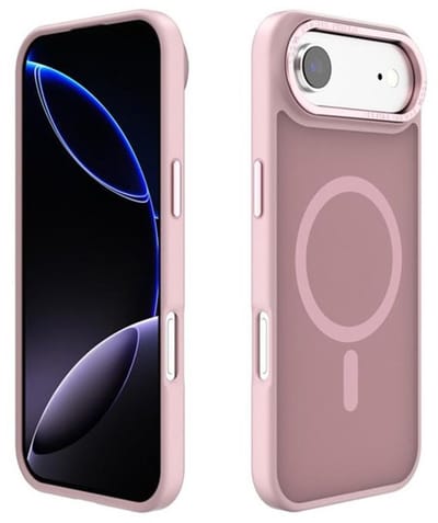 Backcover matte achterkant telefoonhoes [Compatibel met MagSafe] Schokbestendig Hoesje - Geschikt voor: Apple iPhone 17 Air - Roze