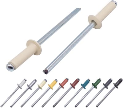 80 Stuks Gekleurde Blindklinknagels 4,0 x 14 mm Koepelkop Aluminium en Staal