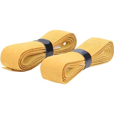 2PCS Bande de Grip de Raquette de Tennis en Cuir Antidérapant Poignée de Canne à Pêche Bandeau Éponge Couverture de Poignée de Canne Ergonomique beige